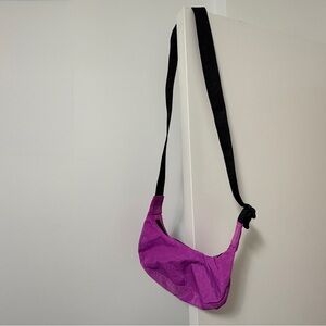 Baggu small pink nylon crescent bag